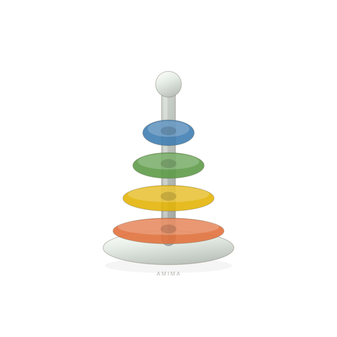 Stacking Ring Toy, Soft Green
